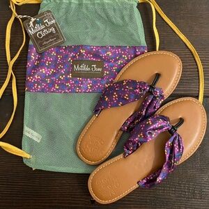 NWT Matilda Jane Sandals Women's SIZE 7 with Beach Bag
